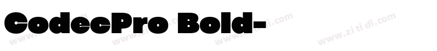 CodecPro Bold字体转换